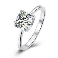 Ready to Ship 925 Sterling Silver Jewelry Moissanite Ring